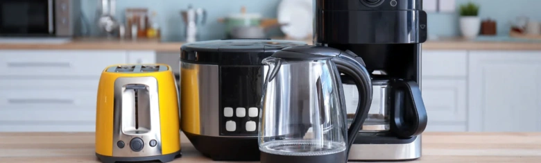 Kitchen appliances on counter