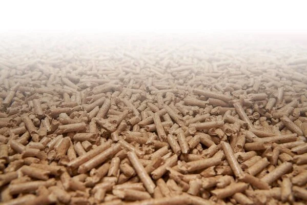 Wood pellets pile