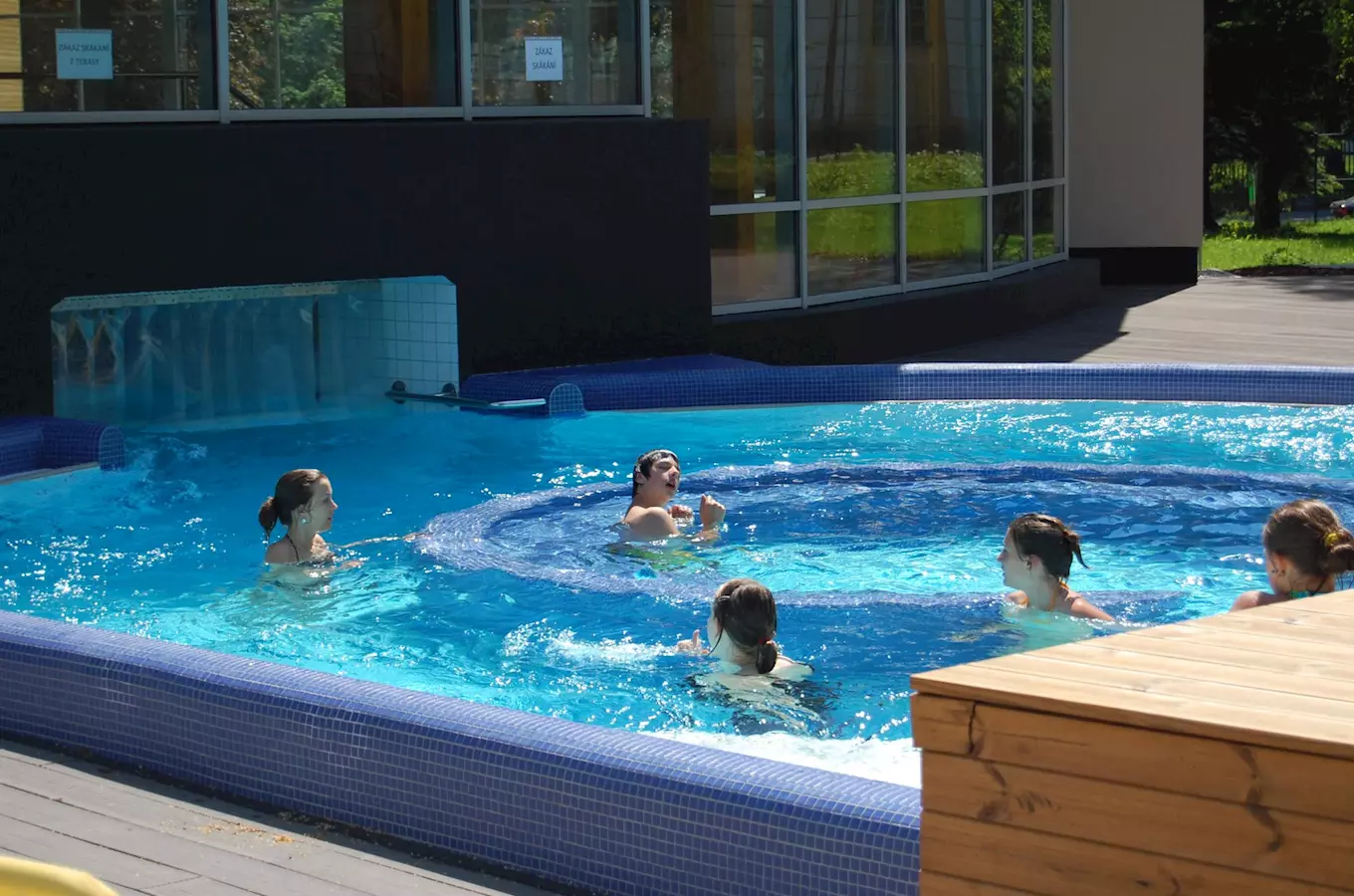 People swimming in pool