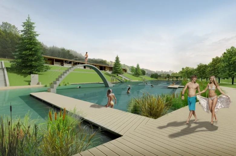 Swimming pool render