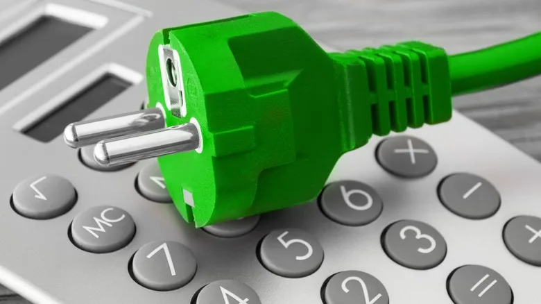 Green plug on calculator
