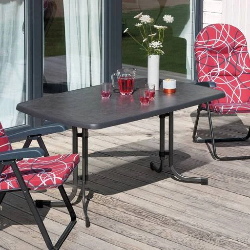 Folding patio table with chairs