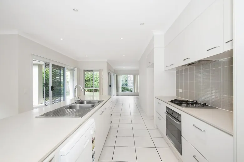 Modern white kitchen interior