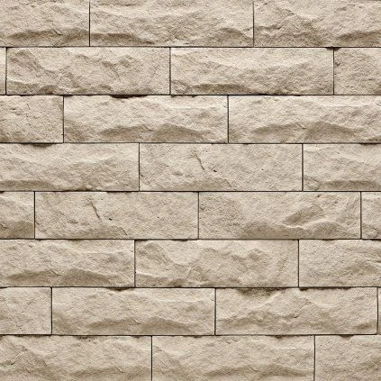 Světlý venkovní obklad pro fasády z texturovaného materiálu.