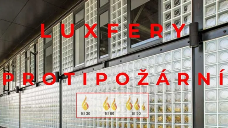 Instalace protipožárních skleněných bloků značky Luxfery s certifikací EI.