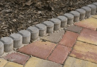 Concrete curbs and pavers