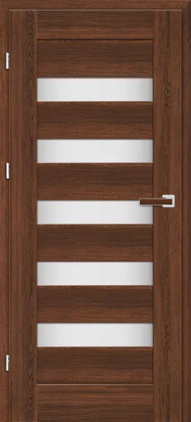 Interior wooden door with glass panels