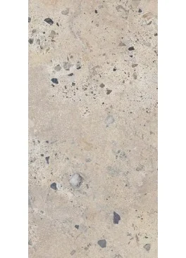 Blízký záběr na dlažbu s texturou terazzo pro obývání.
